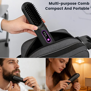 Mini cepillo eléctrico inalámbrico iónico para alisar el cabello con apagado automático en 30 minutos - Product Image 4