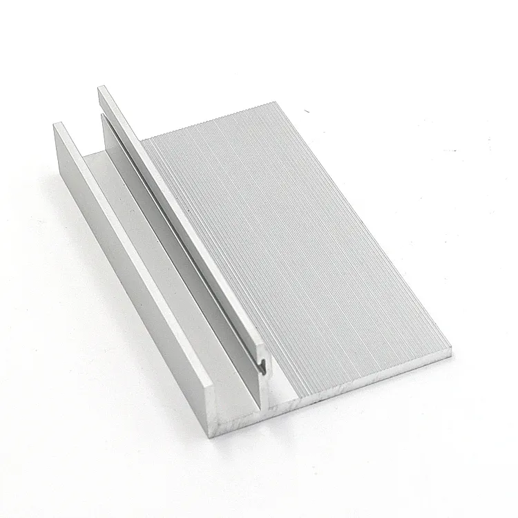 Grosir Profil dinding tirai aluminium saluran ekstrusi hitam putih perak Profil dinding