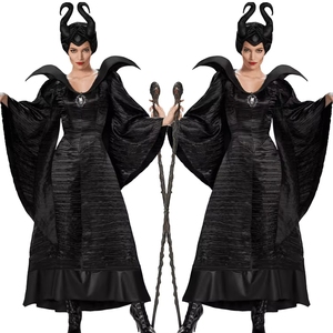 Disfraz de Halloween al por Mayor de PEEQI, Uniforme de Juego Vintage para <span class=keywords><strong>Mujer</strong></span>, Disfraz de Bruja Oscura, Disfraz de <span class=keywords><strong>Maléfica</strong></span> para Fiesta de Disfraces - Product Image 2