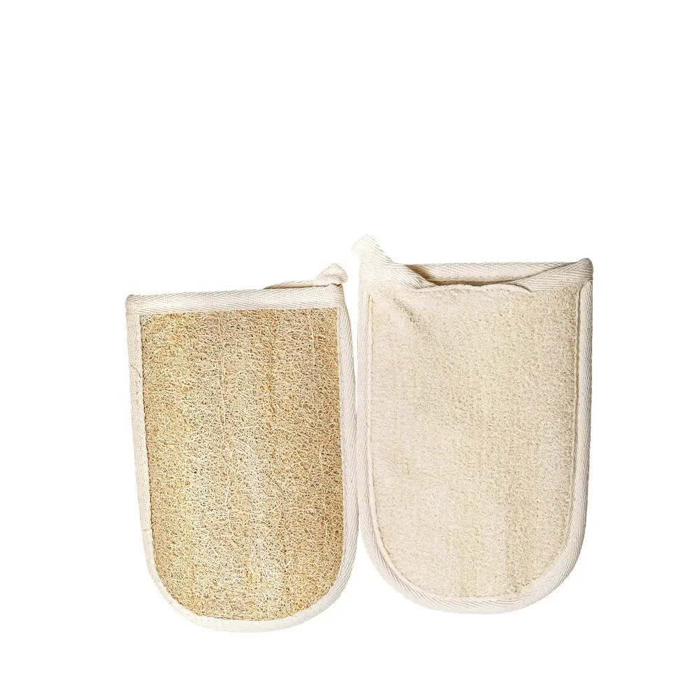 Ceinture de gant double face exfoliante en luffa naturel de Ayseliza, tampon éponge en coton, gant de bain kise, gommage du dos et du corps