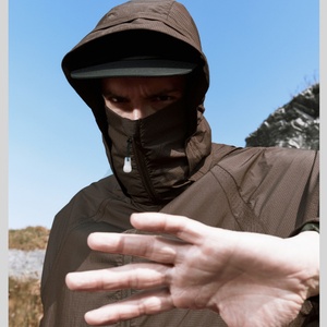 <b>Mens</b> Outdoor <b>Lightweight</b> Hiking Anorak Zip up Safari Sun Protection Breathable Windbreaker Nylon <b>Jackets</b> Clothing Manufacturer - Product Image 4