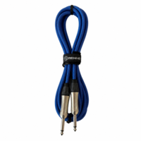 Câble audio professionnel OEM CH-G019 TS pour guitare, mâle-mâle, blindé en spirale, gaine en PVC, conducteur en cuivre sans oxygène, câble en tweed
