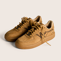 Chaussures décontractées de marque de niche, de haute qualité, vintage, à semelle épaisse, confortables, en cuir de vachette pleine fleur, à lacets, style baskets tendance, fabriquées par un fabricant