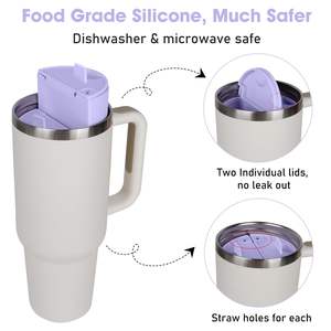 Inner <b>Divider</b> Tray for Stanley Cup 2-in-1 Beverage Separator with Lid and Straw Hole 40 oz Cup <b>Divider</b> Dual Side Cup Sleeve - Product Image 3