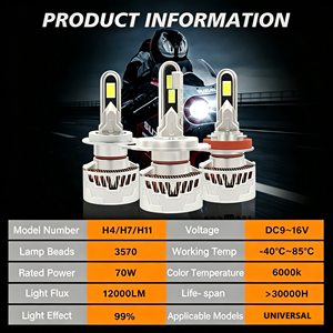 Projecteur de lumière JHS, phares, <span class=keywords><strong>ampoules</strong></span> de phare, <span class=keywords><strong>ampoules</strong></span> de voiture, ampoule LED 3570 blanche 12000LM 70W K2 pour voiture universelle - Product Image 6