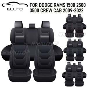 Housses de siège de voiture Housses de siège automobiles Housses de protection en cuir PU pour Dodge Ram 1500 2500 3500 Crew Cab 2009-2022 - Product Image 1