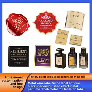 Targhette in Metallo, Lega di Alluminio, Lega di Zinco, Etichette per Profumi, Scatole Regalo, Targhette Identificative, Etichette per Aromaterapia, Cosmetici, Vino, Stile Vintage - Product Image 5