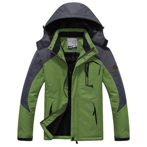 ICE-MOUNTAIN OUTDOOR Winter Hooded Puffer <b>Jacket</b> Unisex Thick <b>Fleece</b> <b>Lined</b> Waterproof Sporty Style Zipper Closure Regular Fit - Product Image 4