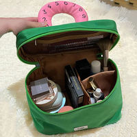 Trousse de Maquillage Personnalisable en Forme de Maison Mignonne, Grande Capacité, Carrée, Portable avec Fermeture Éclair, Sac de Voyage à Main pour Articles de Toilette