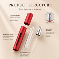 Atomiseur de parfum miniature rechargeable de 5 ml avec logo personnalisé, format voyage, flacon vide à vaporisation fine, atomiseur de parfum de poche