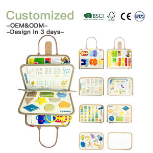 Nouveau design <span class=keywords><strong>de</strong></span> tissu en <span class=keywords><strong>feutre</strong></span>, tableau d'activités et livres d'activités, jouets éducatifs Montessori, idéal pour les tout-petits pour les activités d'apprentissage préscolaire - Product Image 1