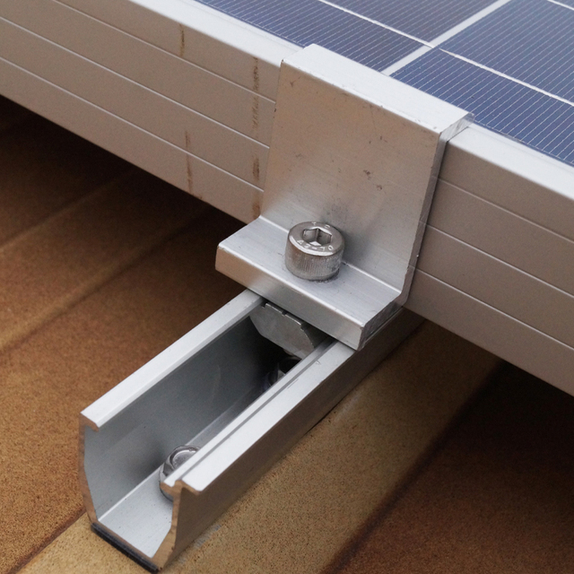 UN Solar Panel Roof Mount Solar Aluminium U Rail Mini Rail Solar Roof Railing for Solar Mounting System