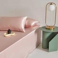 Parure de lit de luxe en soie de mûrier 100% tissée 19MM avec housse de couette et drap plat certifiée OEKO-TEX, taille personnalisable