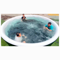Spa gonflable portable, piscine ronde d'extérieur avec pompe filtrante pour jardin, cour arrière, détente familiale