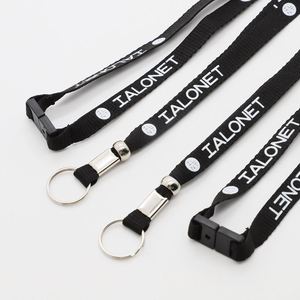Custom Safety Breakaway Polyester Lanyard Silk Screen Logo Bead Sliding <b>Buckle</b> Key Ring Neck Strap Mobile Phone Lanyard - Product Image 3