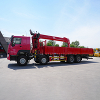 Grue sur camion HOWO 14 tonnes 8x4 avec benne de chargement pour l'exportation – Meilleures ventes