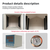 Éléments chauffants en SiC à écran tactile Changri 500x500x500, contrôle programmable à 50 segments, température maximale de 1400°C, chaleur sous vide/argon