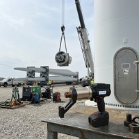 Clé dynamométrique numérique industrielle à usage continu 24h/24, certifiée CE, avec batterie lithium-ion, moteur sans balais 280-1200 N.m, en acier inoxydable