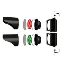 Meilleure Vente : Feu de Signalisation Piéton LED 200mm, Couleurs Pures 625/505nm, IP55, Certifié CE pour Zones Commerciales