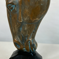 Figurine d'art populaire en résine 3D peinte à la main, tête de cheval - Décoration de table de style anglais pour la maison