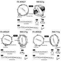 FISTSX Menottes de cheville en métal robustes avec cadenas pour jeux de soumission en couple, jeux de rôle BDSM, dispositifs de retenue BDSM, 3 styles de menottes de cheville