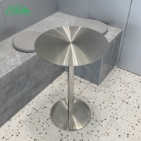 Table basse ronde de style industriel pour commande en gros, base en métal robuste à piétement unique pour restaurant et salon commercial