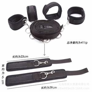 Nouvelles sangles de lit avec plusieurs boucles pour le bondage et le BDSM érotique, outils de retenue réglables pour les mains et les pieds. - Product Image 2