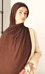 イスラム教徒のためのカスタムリアル竹ジャージーハイジャーブモーダルソフトストレッチプレーン通気性ヒジャーブロゴを追加することができます - Product Image 5