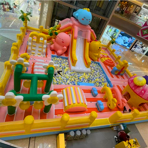 Parc d'attractions gonflable extérieur Château de rebond Videur gonflable Terrain de jeux gonflable amusant pour la ville - Product Image 1