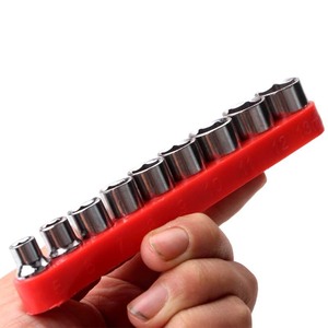 9 Piece <b>Socket</b> Set 5-<b>13mm</b> 1/4 In Drive Carbon Steel Red Base For Electric Drill And Pneumatic Tools - Product Image 2