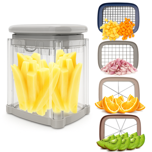 4 lưỡi thép không gỉ Hướng dẫn sử dụng Báo Chí Heavy Duty Rau Cutter cho khoai tây rau/Trái Cây-đa chức năng máy rửa chén an toàn - Product Image 1