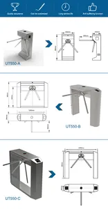 Nuovo Design 304 in acciaio inox retrattile pedone treppiede cancello del meccanismo del tornello