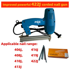 422J Pistolet à clous et <span class=keywords><strong>agrafeuse</strong></span> électrique portable 2-en-1 pour meubles en bois et projets de bricolage pour le travail du bois - Product Image 3