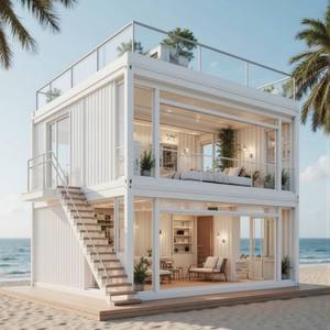 Villa Prefabbricata Personalizzata a 2 Piani in <span class=keywords><strong>Container</strong></span> da 40 Piedi, Pieghevole e Mobile, Struttura in Acciaio per Caffetteria o Ristorante - Product Image 3