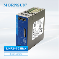 Alimentation électrique sur rail DIN série Mornsun LIHF240-23Bxx 240W, PFC actif, 85-305VAC, convertisseur AC-DC industriel