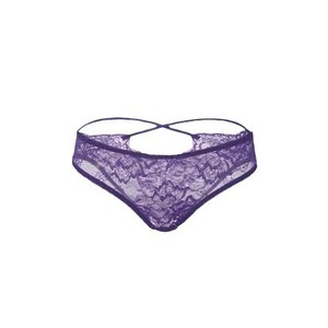 Culotte en dentelle violette charmante, sexy et séduisante, scintillante de diamants, parfaite pour mettre en valeur les fesses d'une femme. - Product Image 5