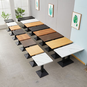 Thương mại thức ăn nhanh đồ nội thất kim loại cơ sở vuông hình chữ nhật tròn bằng gỗ bàn ăn tương tác căng tin nhà hàng bảng 70x70 - Product Image 2