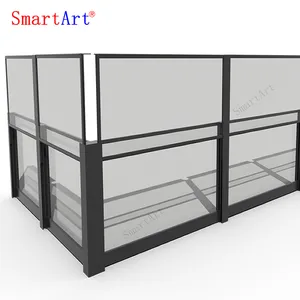 Smartart OPEN AIR GLASS WALL Smartart movable Special Glass sliding balustrade designed for Horeca Manuel Sliding railing System