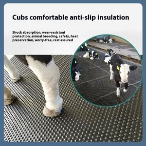 Lámina de Goma Antideslizante Negra para Ganadería, Alfombra Absorbente de Impactos para Piso de Corrales de Cerdos, Alfombra para Establos de Ganado, Colchón para Lechones - Product Image 5
