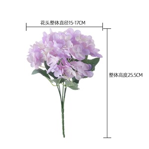 ช่อดอกไฮเดรนเยียประดิษฐ์ CallaFloral สีขาว ชมพู ม่วง เขียว ทำจากโพลีเอสเตอร์ สำหรับตกแต่งบ้าน งานแต่งงาน - Product Image 4