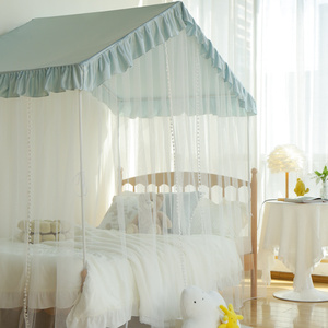 Principessa vento <span class=keywords><strong>letto</strong></span> per bambini tenda piazza in poliestere garza ragazza castello sogno <span class=keywords><strong>zanzariera</strong></span> piccola casa tenda da <span class=keywords><strong>letto</strong></span> per - Product Image 5