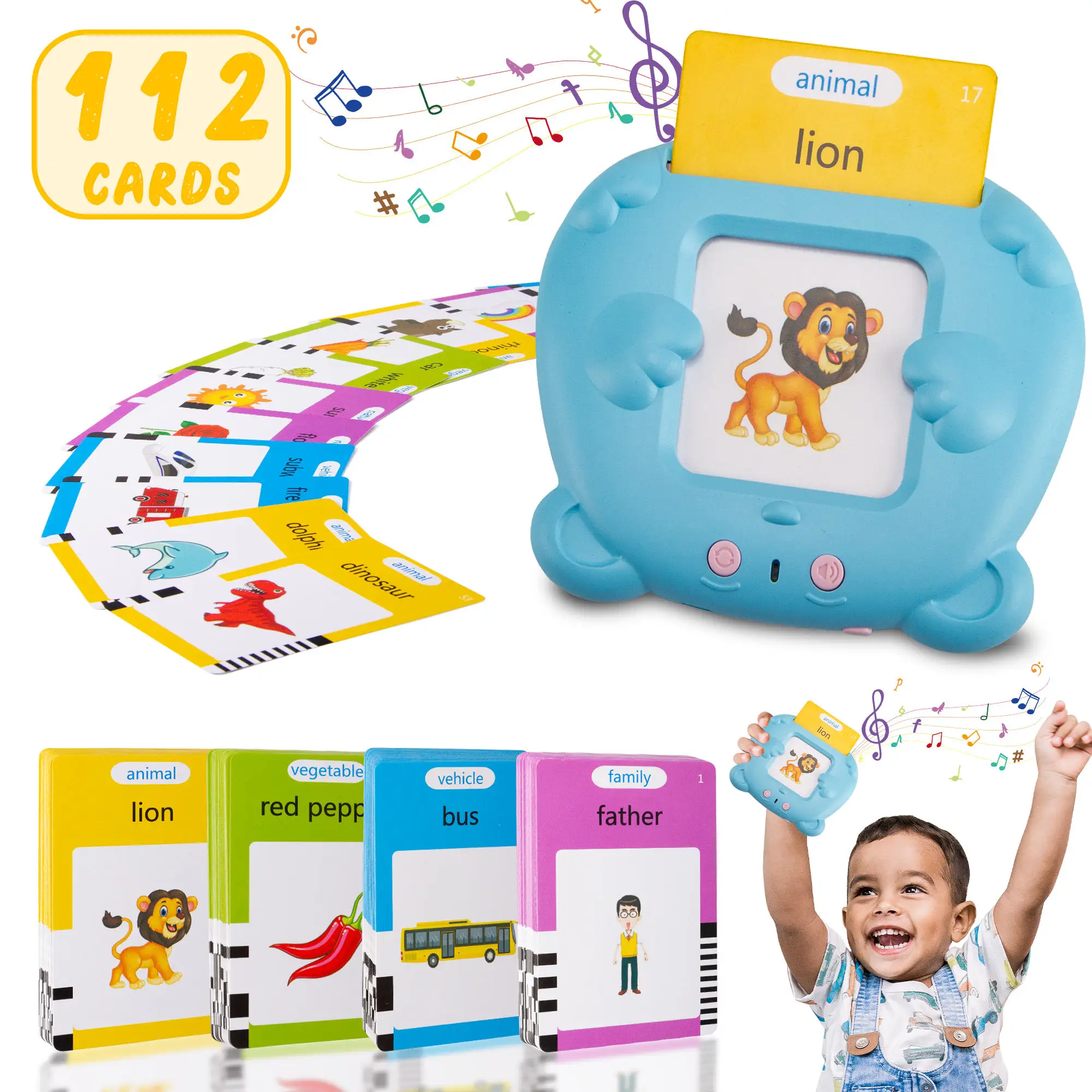 Nouveau design tout-petits dispositif d'apprentissage jouet cartes cognitives jouet éducatif cartes Flash pour les enfants