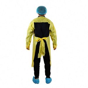 Nóng! PPE bảo vệ CPE nhựa dùng một lần tạp dề, Tạp dề không thấm nước với dài tay áo và mở trở lại - Product Image 3