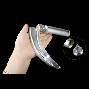 Laringoscopio de acero inoxidable con luz blanca LED barata, 4 cuchillas, equipo de diagnóstico veterinario, intubación traqueal para mascotas de animales pequeños - Product Image 4