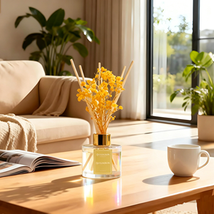 Diffuseur à bâtonnets longue durée <span class=keywords><strong>au</strong></span> parfum <span class=keywords><strong>de</strong></span> Verveine Citronnée, Écologique, Qualité Supérieure, pour Salon, Salle <span class=keywords><strong>de</strong></span> Bain, Terrasse, Parfum Frais, Floral Léger, Musc Boisé - Product Image 5