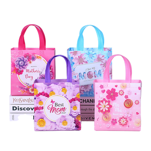 Bolsa de Tela No Tejida Resistente en Oferta, Diseño Plegable Ligero, Patrón de Dibujos Animados, Reutilizable, Personalizable, para Exposiciones, Día de la Madre - Product Image 1