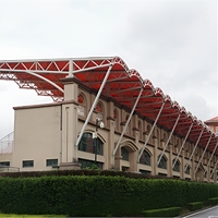 Marco de acero ligero, armazón de techo de espacio, estadio de fútbol, prefabricado