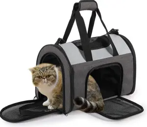 애완 동물 유모차 다기능 고양이 개 캐리어 시트 백 애완 동물을위한 고급 가방 여행 제품 애완 동물 캐리어