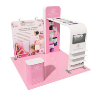 Usine directement vente Portable salon 10x10 stand avec étagères pour afficher les produits