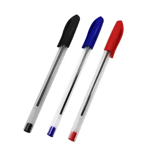 Vente en gros de stylos de bureau de fabricant chinois avec logo personnalisé simple stylo à bille en plastique personnalisé pour l'école de bureau